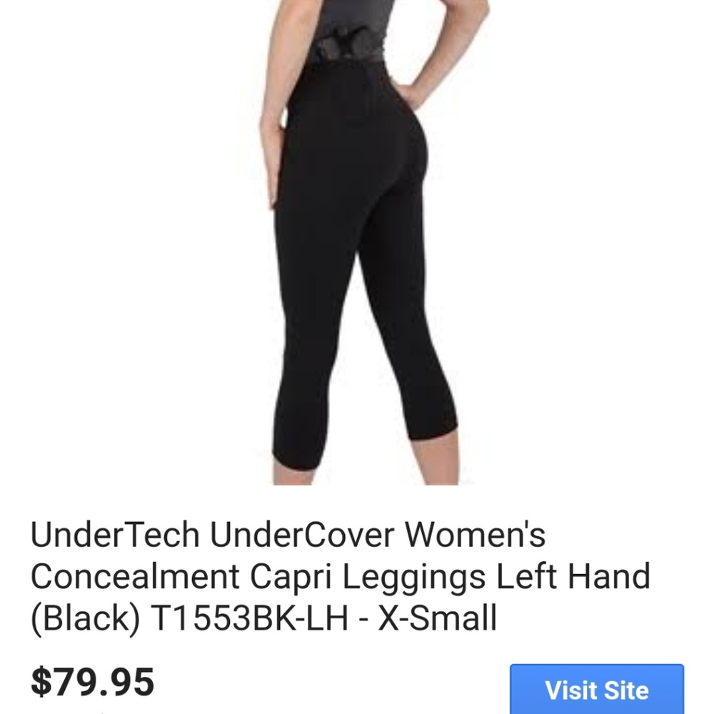 NWOT Concealed Carry Athletic Capris